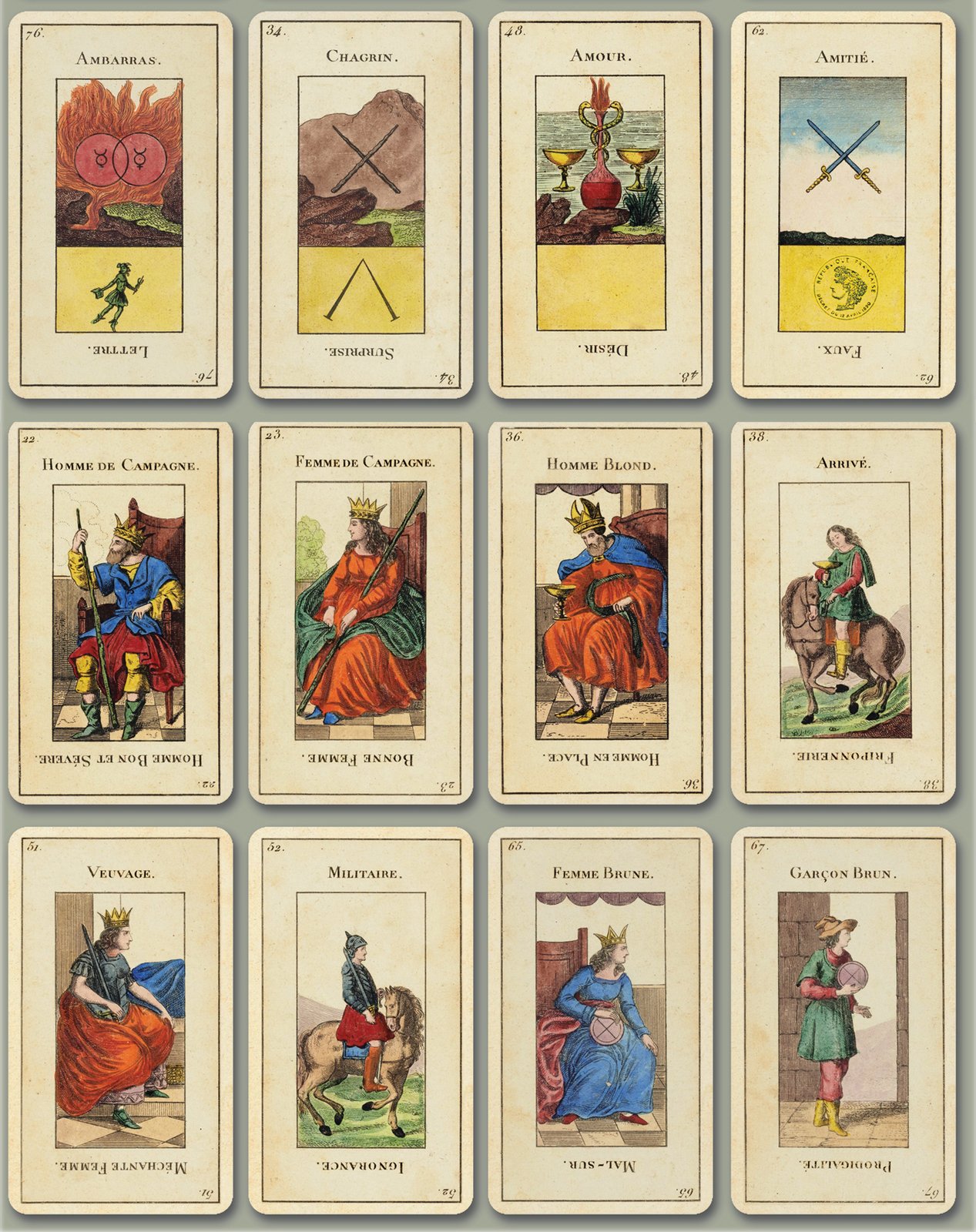The Cartomancer — Three Etteilla tarot decks from the mid-19th
